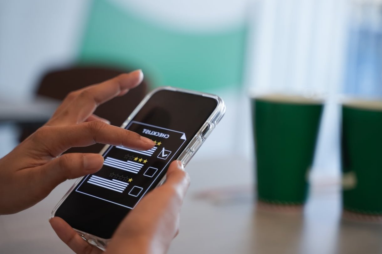 facebook page on phone